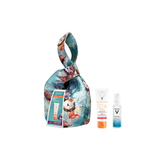 Capital Soleil Anti-Ageing 3in1 Antioxidant Care SPF50+ 50ml + ΔΩΡΟ Mineral 89 Booster 10ml + Συλλεκτική Τσάντα Capital Soleil Anti-Ageing 3in1 Antioxidant Care SPF50+ 50ml + ΔΩΡΟ Mineral 89 Booster 10ml + Συλλεκτική Τσάντα