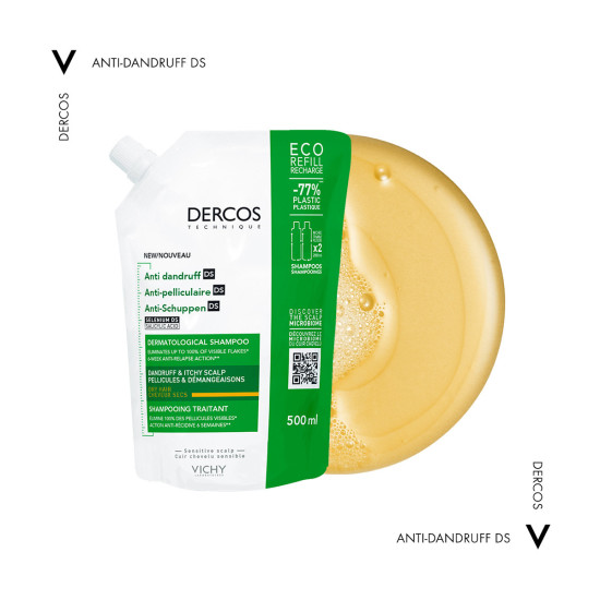 Dercos Anti-Dandruff Shampoo - Dry Hair Refill 500ml Dercos Anti-Dandruff Shampoo - Dry Hair Refill 500ml