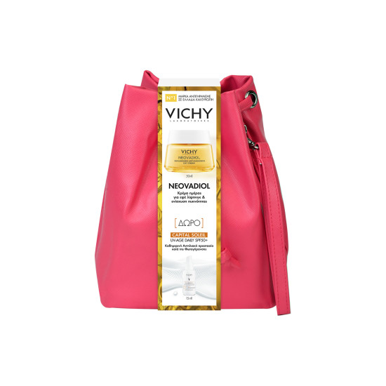 Neovadiol Menopause Day Cream 50ml + ΔΩΡΟ Capital Soleil UV Age Daily SPF50+ 15ml + Μοντέρνο Τσαντάκι Neovadiol Menopause Day Cream 50ml + ΔΩΡΟ Capital Soleil UV Age Daily SPF50+ 15ml + Μοντέρνο Τσαντάκι