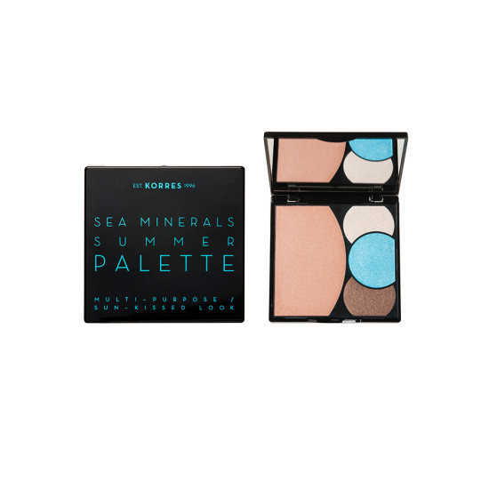 SEA MINERALS SUMMER PALETTE FACE & EYES BLUE WAVES 13G SEA MINERALS SUMMER PALETTE FACE & EYES BLUE WAVES 13G