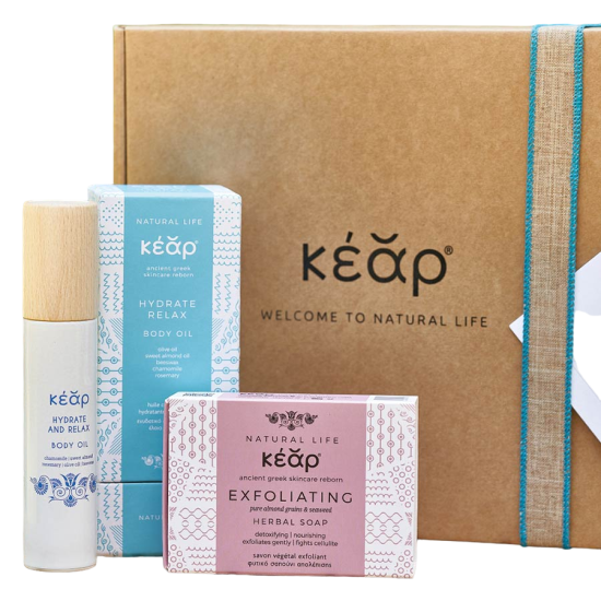 GIFT PACK SPA AT HOME: EXFOLIATING HERBAL SOAP 100GR + HYDRATE RELAX BODY OIL 50ML GIFT PACK SPA AT HOME: EXFOLIATING HERBAL SOAP 100GR + HYDRATE RELAX BODY OIL 50ML