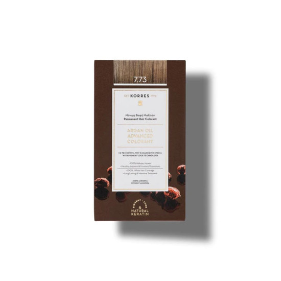 ARGAN OIL ADVANCED COLORANT 7.73 ΧΡΥΣΗ ΜΟΚΑ ARGAN OIL ADVANCED COLORANT 7.73 ΧΡΥΣΗ ΜΟΚΑ