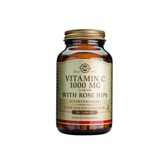 VITAMIN C WITH ROSE HIPS 1000MG 100TABS VITAMIN C WITH ROSE HIPS 1000MG 100TABS