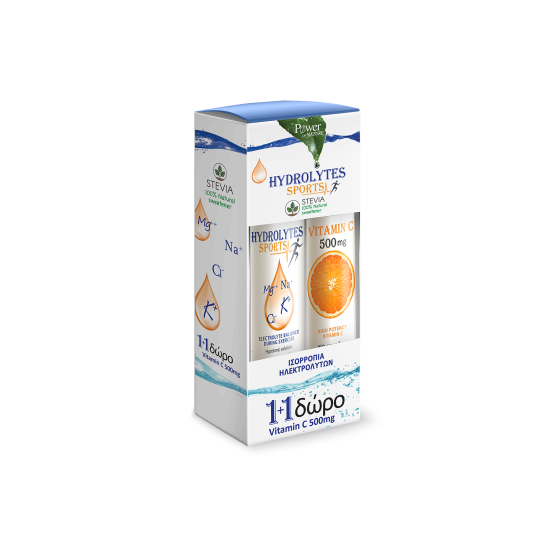 HYDROLYTES SPORTS STEVIA 20 EFFERV TABS + ΔΩΡΟ VITAMIN C 500MG 20 EFFERV TABS HYDROLYTES SPORTS STEVIA 20 EFFERV TABS + ΔΩΡΟ VITAMIN C 500MG 20 EFFERV TABS