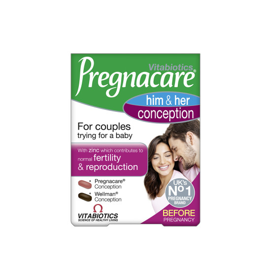 PREGNACARE HIM & HER CONCEPTION DUAL PACK 30TABS/30TABS PREGNACARE HIM & HER CONCEPTION DUAL PACK 30TABS/30TABS