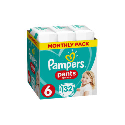 PANTS EXTRA LARGE No6 16+ KG 132ΤΕΜ MONTHLY PACK PANTS EXTRA LARGE No6 16+ KG 132ΤΕΜ MONTHLY PACK