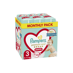 PREMIUM CARE PANTS No3 6-11KG 144ΤEM MONTHLY PACK PREMIUM CARE PANTS No3 6-11KG 144ΤEM MONTHLY PACK