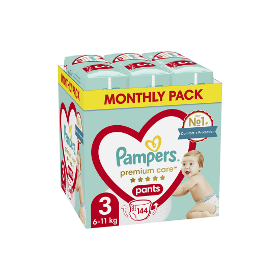 PREMIUM CARE PANTS No3 6-11KG 144ΤEM MONTHLY PACK PREMIUM CARE PANTS No3 6-11KG 144ΤEM MONTHLY PACK