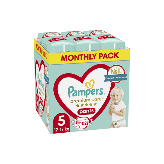 PREMIUM CARE PANTS No5 12-17KG 102ΤEM MONTHLY PACK PREMIUM CARE PANTS No5 12-17KG 102ΤEM MONTHLY PACK