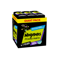 NINJAMAS 4-7Y BOY 17-30KG 60ΤEM MONTHLY PACK NINJAMAS 4-7Y BOY 17-30KG 60ΤEM MONTHLY PACK