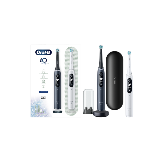 BRAUN iO 7 MAGNETIC BLACK ONYX + BRAUN iO 7 MAGNETIC WHITE ALABASTER BRAUN iO 7 MAGNETIC BLACK ONYX + BRAUN iO 7 MAGNETIC WHITE ALABASTER