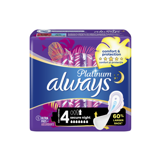 ULTRA PLATINUM SECURE NIGHT SIZE 4 5ΤΕΜ ULTRA PLATINUM SECURE NIGHT SIZE 4 5ΤΕΜ