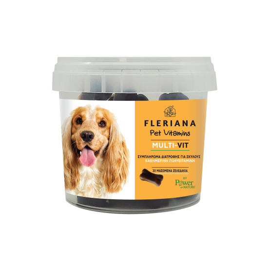 FLERIANA PET VITAMINS MULTI VIT 20 ΜΑΣΩΜΕΝΑ ΖΕΛΕΔΑΚΙΑ FLERIANA PET VITAMINS MULTI VIT 20 ΜΑΣΩΜΕΝΑ ΖΕΛΕΔΑΚΙΑ