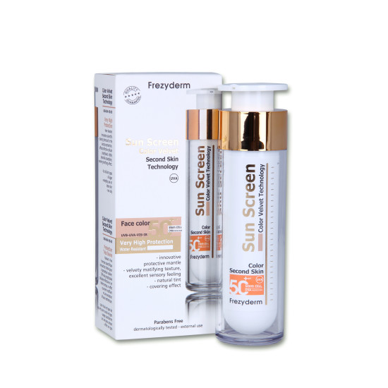 SUNSCREEN VELVET SECOND SKIN FACE CREAM COLOR SPF50+ 50ML SUNSCREEN VELVET SECOND SKIN FACE CREAM COLOR SPF50+ 50ML